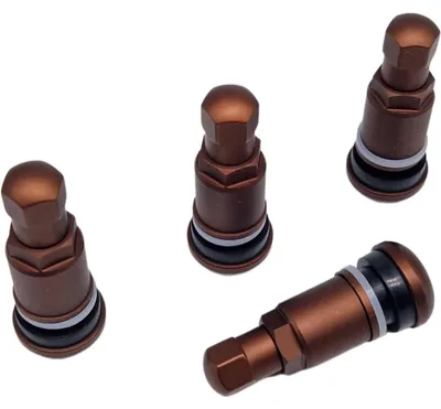 Immagine prodotto di Elzusha - Set di 4 valvole in alluminio da 11,3 mm per autovetture, colore rame opaco