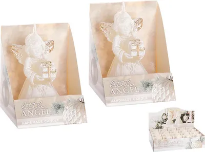 Zdjęcie produktu dla Świeca bożonarodzeniowa anioł 7 cm 38 g