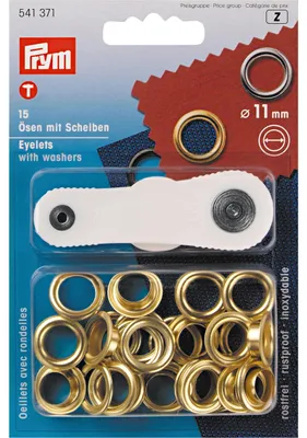 Ringe und Scheiben 11 mm goldfarben, 15 Stück