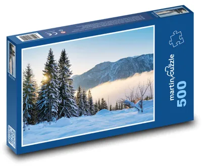 Obrázek produktu pro Puzzle 500 Zimní krajina - hory - martinpuzzle