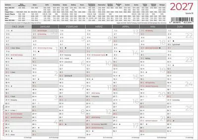 Produktbild von Tafelkalender A5 beidseitig 2027