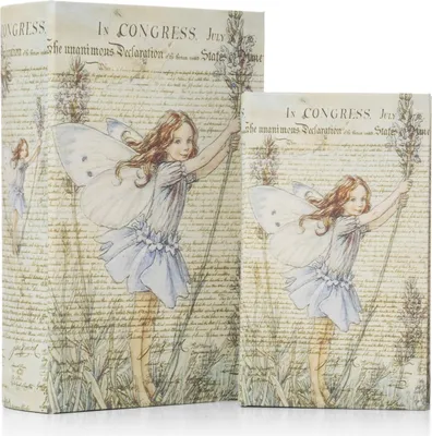Produktbild von Moritz 2er Set Buchtresor Buchattrappe Deko Engel Schmetterling Mädchen Buch Safe Box Schatulle Buchhülle Geldversteck