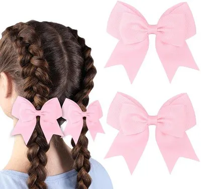 Produktbild von Zweifarbige Haarspange, Mädchen Haarspangen, Französisch Haarspangen für Frauen, große Satin Haarspange, seidige Haarspange, rosa Haarspange für Frauen und Mädchen