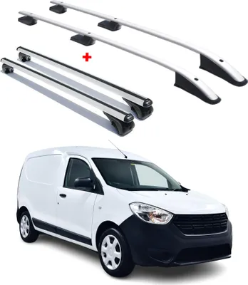 Image de Kit Barres de toit pour Dacia Dokker 2012-2021 Gris Alu 4x