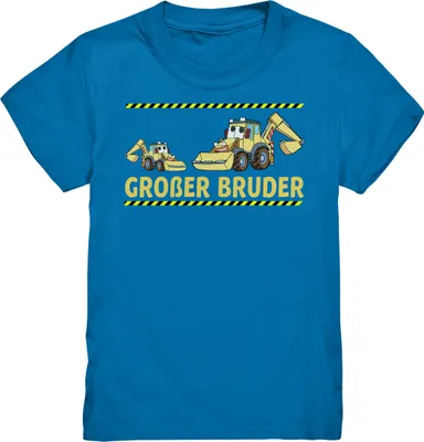 Produktbild von Bagger Großer Bruder T-Shirt – Royal Blue / 110/116 (5-6)