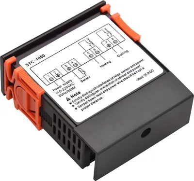 Productafbeelding van Digitale temperatuurregelaar STC-1000, intelligente temperatuurregelaar, AC 110220V. Geschikt voor koelkasten en andere toepassingen. Ondersteunt verwarming/koeling, temperatuurcorrectie, vertraagde start en alarm bij hoge of lage temperaturen