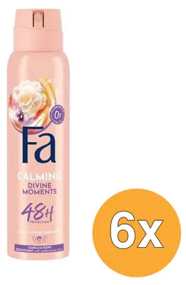 Obrázok produktu pre 6x dezodorant Fa v spreji Divine Moments (150 ml)