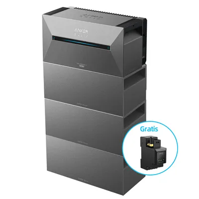 Produktbild von Anker SOLIX Solarbank 2 E1600 Pro + 3x BP1600 Speicher für Balkonkraftwerke Stromspeicher Powerbank 6,4kWh Erweiterbar auf 9,6KWh