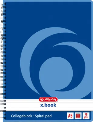 Produktbild von 4x Herlitz Collegeblock / DIN A5 / Spiralblock / liniert / 80 Blatt je Block