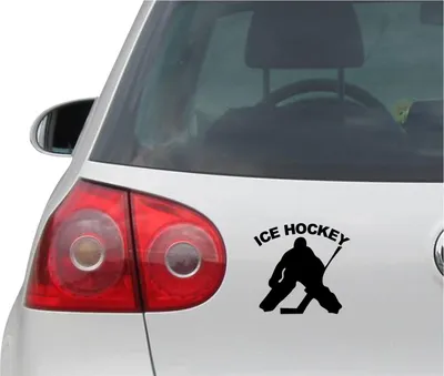 Produktbild von Aufkleber / Autoaufkleber - JDM - Die cut - Ice Hockey Decal Fenster Laptop - Folie Sticker - schwarz - 93mmx88mm