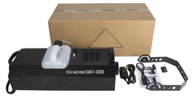 Image de Machine à effet de brouillard - Machine à brouillard DMX pour scène - 3000 W - Télécommande sans fil - 100–240 V - Idéale pour DJ et spectacles sur scène - Effet Tyndall