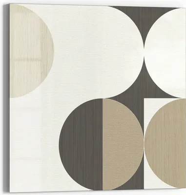 Produktbild von DEQORI Glasbild Echtglas 30x30 cm 'Geometrische Stille' Wandbild Bild modern Deko