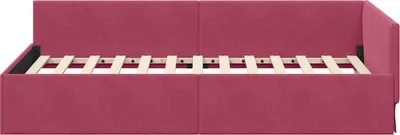 Obrázek produktu pro vidaXL Rohový rám postele s čelem vínově červený 80 cm x 200 cm sametový
