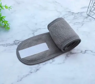 Produktbild von CHPN – Haarband – Make-up-Haarband – Make-up – Spa-Haarband – Stirnband – Gesichtsreinigung – Kosmetikprodukte – Grau/glänzend/einfach zu verwenden – Klettverschluss