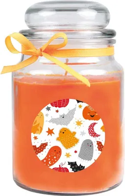 Produktbild von HS Candle "Halloween" Duftkerze im Bonbonglas - viele Motive zur Auswahl, Ideale Herbstdeko