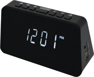 Produktbild von Radiowecker USB QI-Funktion kabellos Laden von Smartphones AIC Wecker WM3020i schwarz