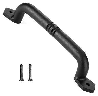 Immagine prodotto di Maniglie per porte - Maniglie per porte nere - Robuste e versatili - Acciaio al carbonio - Adatte per porte scorrevoli - Include viti