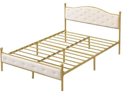 Obrázok produktu pre Rám postele WF304138, 140 x 200 cm, zlatý
