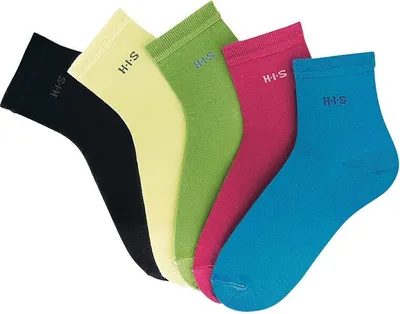 Produktbild von H.I.S. Kurzsocken Damen halbhohe Socken, Knöchelsocken  sportliche Freizeitsocken 5 -teilig bunt Größe 35/38