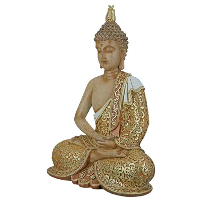 Immagine prodotto di GILDE Figur, Buddha, "Mangala", orientalisch, Kunstharz, braun, goldfarben, , L. 10 cm, B. 20 cm, H. 29 cm 37364