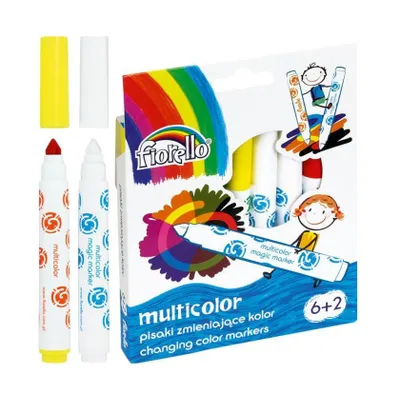 Image de Stylos multicolores 6+2 couleurs FIORELLO