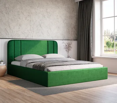 Obrázek produktu pro ADIDAR Fabi čalouněná postel 200x200cm dvoulůžko kovový - dřevěný rám s hydraulickým výsuvem postele Green Amor Velvet 4311