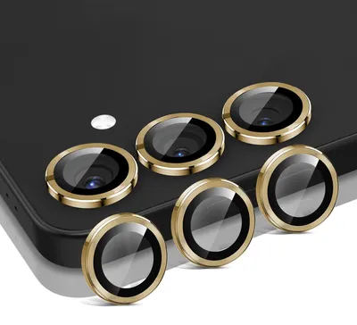 Produktbild von Kamera Linsenschutz Glas Set für Samsung Galaxy S25 Schutzglas Camera Linse Schutz Panzerfolie 9H Gold