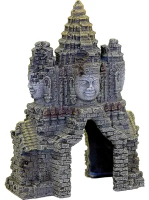 Imagen del producto de Rosewood 91485 - Adorno para acuarios, representación de la puerta del complejo templario de Angkor Wat
