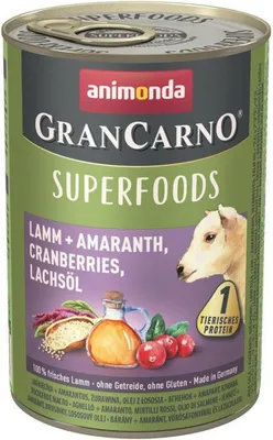 Produktbild von Hundefutter nass animonda Gran Carno Superfoods Lamm & Amaranth 400 g
