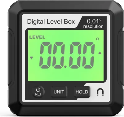 Produktbild von Digitaler Winkelmesser, elektronischer Winkelmesser, Neigungsmesser mit magnetischer Basis, LCD-Praezisions-Wasserwaage, Winkelsucher-Messgeraet