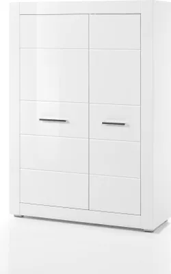 Produktbild von Stauraumschrank Bianco - Weiß Hochglanz - 2-türig