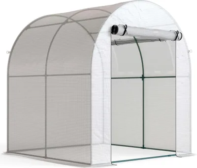 Produktbild von Tragbares Gewächshaus mit Stahlrahmen, Kunststoffabdeckung, 1,8 x 1,8 m