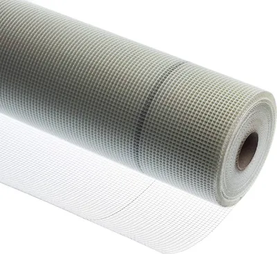 A roll of mesh fabric on a white background.