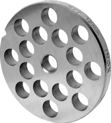 Produktbild von Fleischwolfscheibe, Lochscheibe aus Inox-Stahl Größe 22 in 12,0 mm Bohrung von WOLFCUT