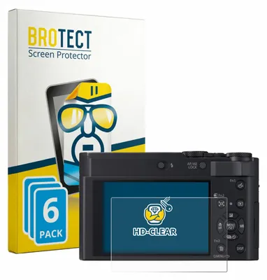 Produktbild von 6x Für Panasonic Lumix DC-TZ300 Schutzfolie BROTECT Displayschutz Display Schutz Folie Klar Transparent