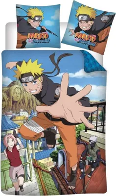 Produktbild von Naruto Bettbezug Einzel 140 x 200 cm Baumwolle 65 x 65 cm