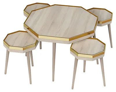 Immagine prodotto di Wohnzimmer-Set Beige Holz Modern Elegant