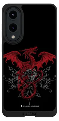 Produktbild von NIVOCASE Handyhülle für Samsung Galaxy S25 Edge  Hülle NIVOpure Case Schwarz Drache Gothic Rot