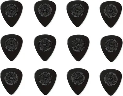 Produktbild von 12x Dunlop Prime Grip Delrin 500 Plektren - 0,96 mm - schwarz