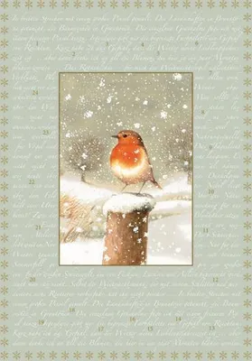 Obrázok produktu pre Nástenný adventný kalendár A4 - Marjolein's robin
