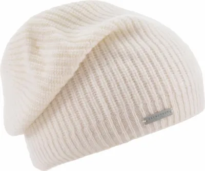 Produktbild von Seeberger Strickmütze-Beanie aus 100% Kaschmir im Rippmuster, beige, Gr. Einheitsgröße