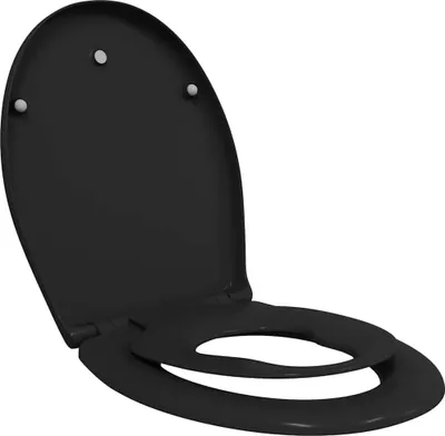 Obrázok produktu pre vidaXL Toaletné sedadlo Čierne 47 x 37 x 4 cm Duroplast