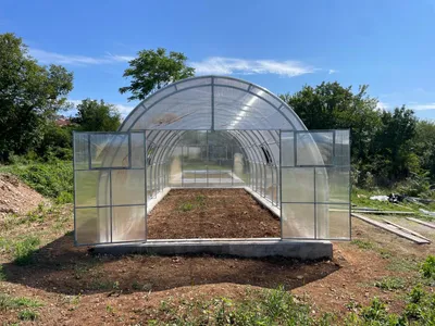 Immagine prodotto di Serra 4×8 m GOLEM PLUS – robusta serra da giardino con policarbonato da 10 mm, 2 finestre e apertura automatica, spedizione inclusa