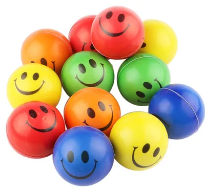 Immagine prodotto di Set di 12 palline antistress per bambini e adulti, palline morbide in schiuma PU, giocattoli, divertenti antistress con faccine