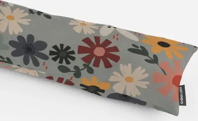 Produktbild von SCHÖNER LEBEN. Zugluftstopper Halbpanama Blumen Blüten mint bunt Auswahl 130cm Länge