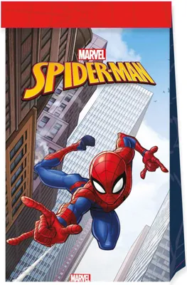 Produktbild von Spiderman Fighter 4 Papiertüten 22 x 13 cm - Einheitsgröße