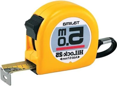 Produktbild von Famanu Maßband 5 Meter Länge - 25 mm Breite - ABS-Gehäuse - Stahlmaßband - Rückzugdämpfung - Handgelenkband
