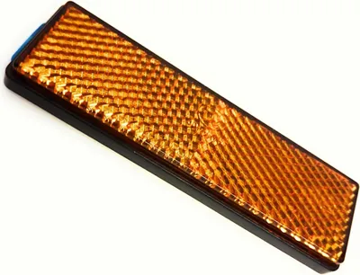 Produktbild von Reflektor Katzenauge 95x28mm orange rechteckig selbstklebend Seitenstrahler