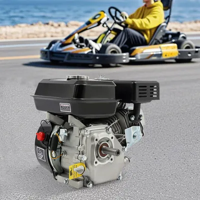 Immagine prodotto di Motore a benzina - 4 tempi 7,5 CV 212 cc - 3600 giri/min - Raffreddato ad aria - Per pompa dell'acqua e go-kart - Nero
