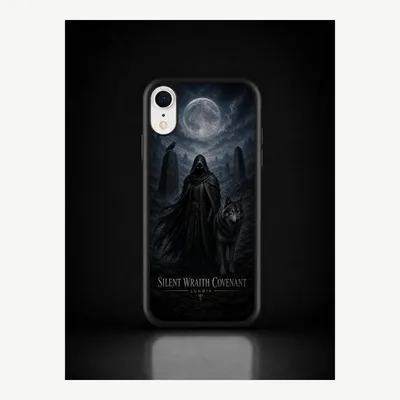 Productafbeelding van iPhone X / XS hoesje, telefoonhoesje, beschermhoesje, case met het motief "Schaduwgeest" – LUNØIR ©
